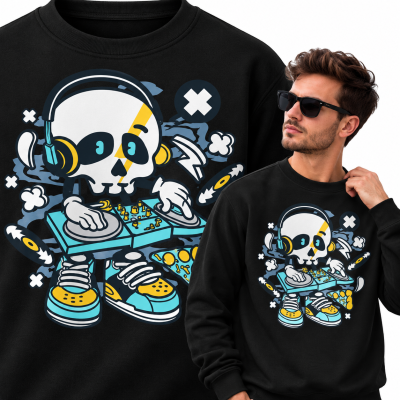 BLUZA ANIMOWANA DJ SKULL